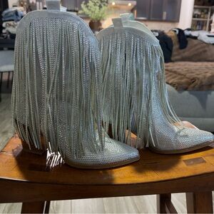 Fringe Western Embellished Women's Boots